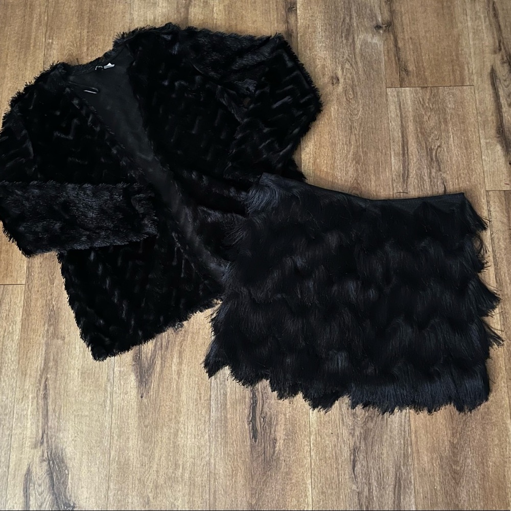 H&M two piece fringe skirt set